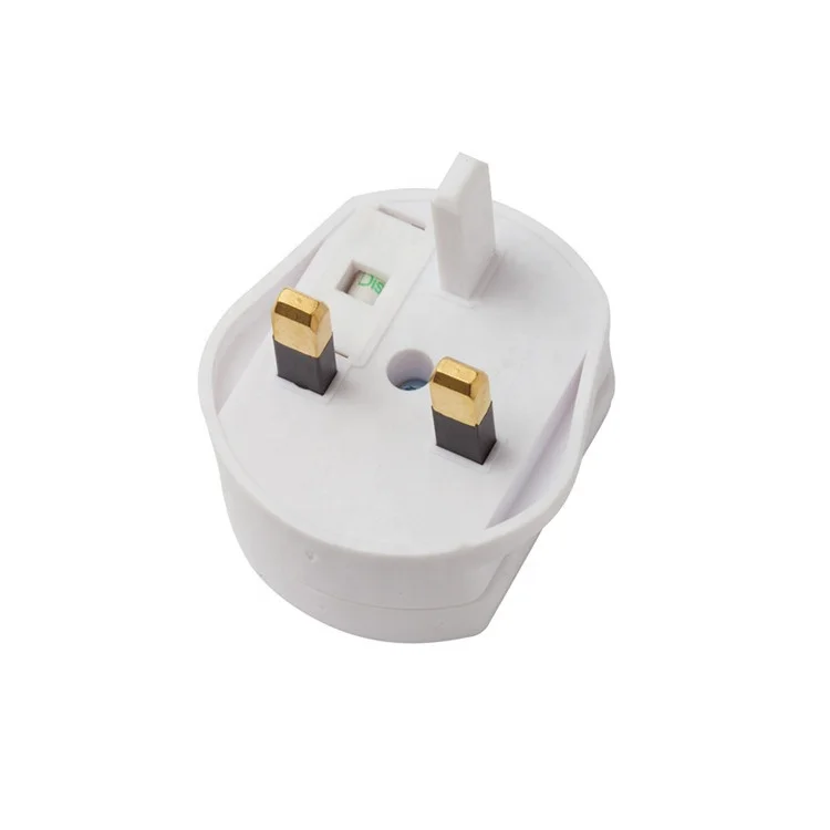 Shaver Adapter Plug EU 2 Pin to 3 Pin UK 1A Fused Electric Toothbrush Travel Adaptor Socket