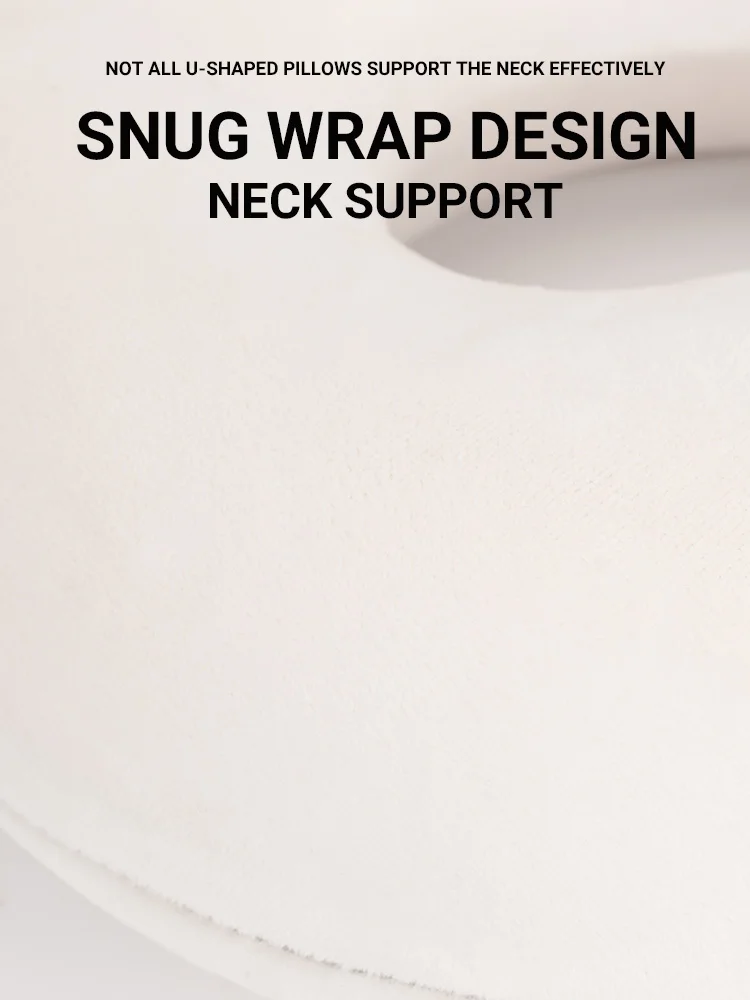 Slow Rebound Custom Logo U-Shape Memory Foam Travel Neck Pillow Custom Fabric for Flight Plane Car Office-Comfortable for Sleep