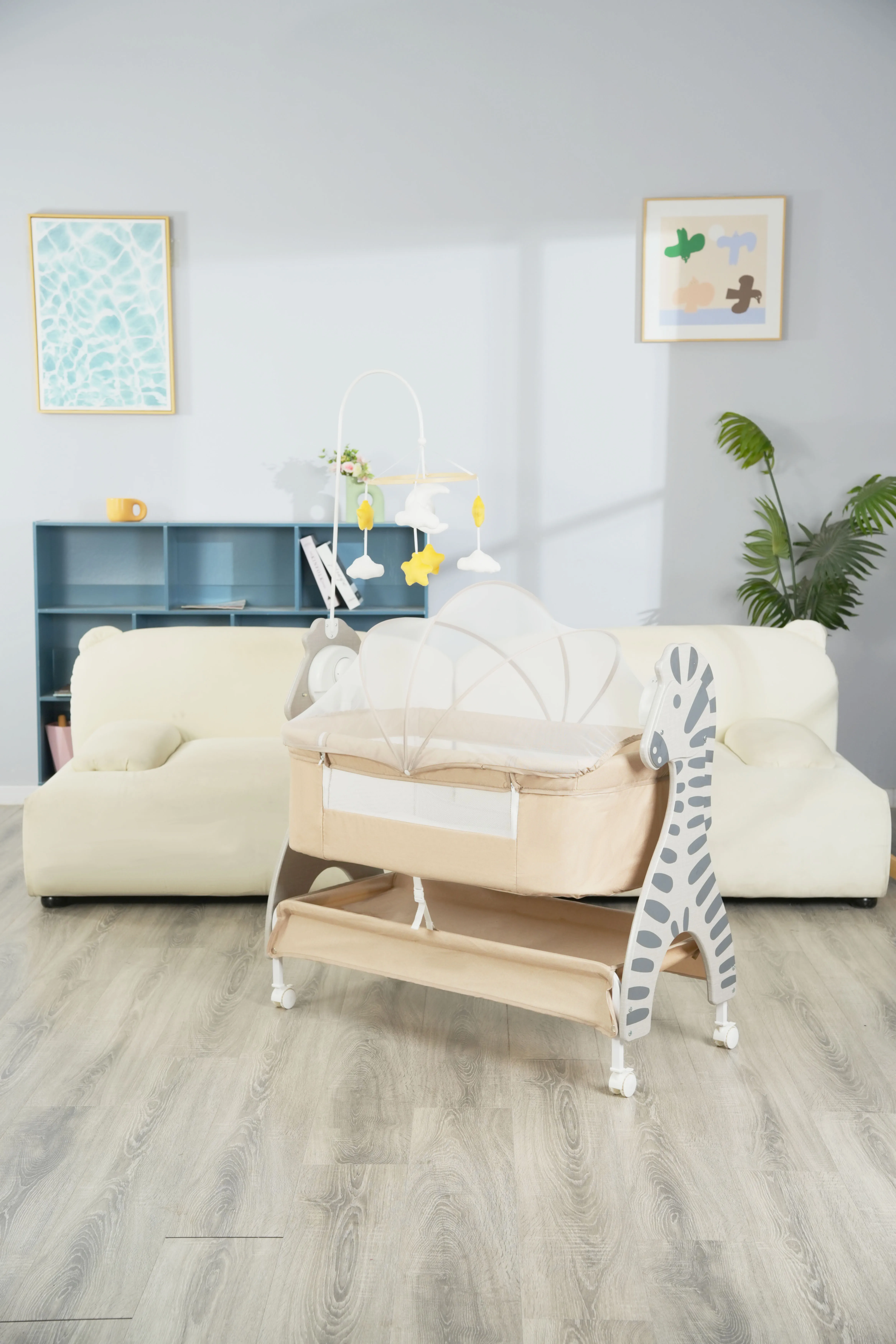 P1515D Cool Baby Newest Cute Zebra Printing Auto Electric Swing for baby manufacture