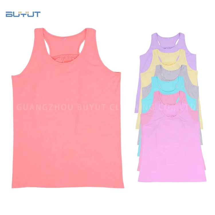 Custom Singlet Women Fashion Colors Polyester Tank Top Pastel Sublimation Lady Scrunch Back