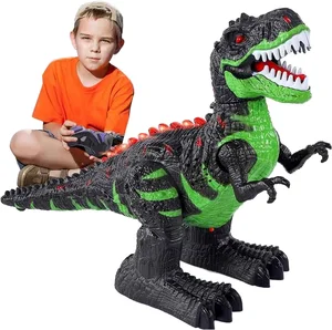 Chengji New Rechargeable LED Robot RC Dinosaur Toy Kids' Electric Walking T-Rex Dino Plastic Electronic Toy