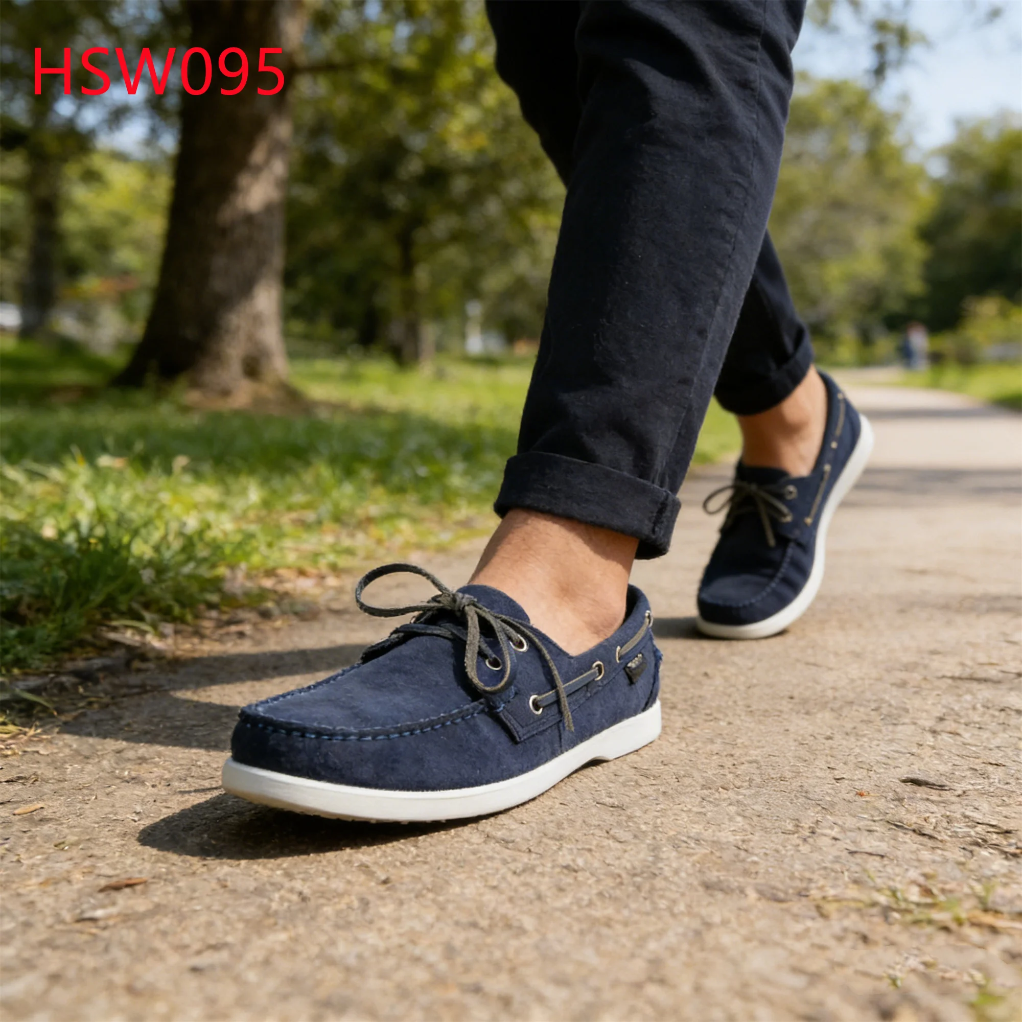 HY,Multi Colors Available Suede Leather Handcrafted Boat Shoes for Travel Spain Popular Durable Rubber Sole Penny Shoes HSW095