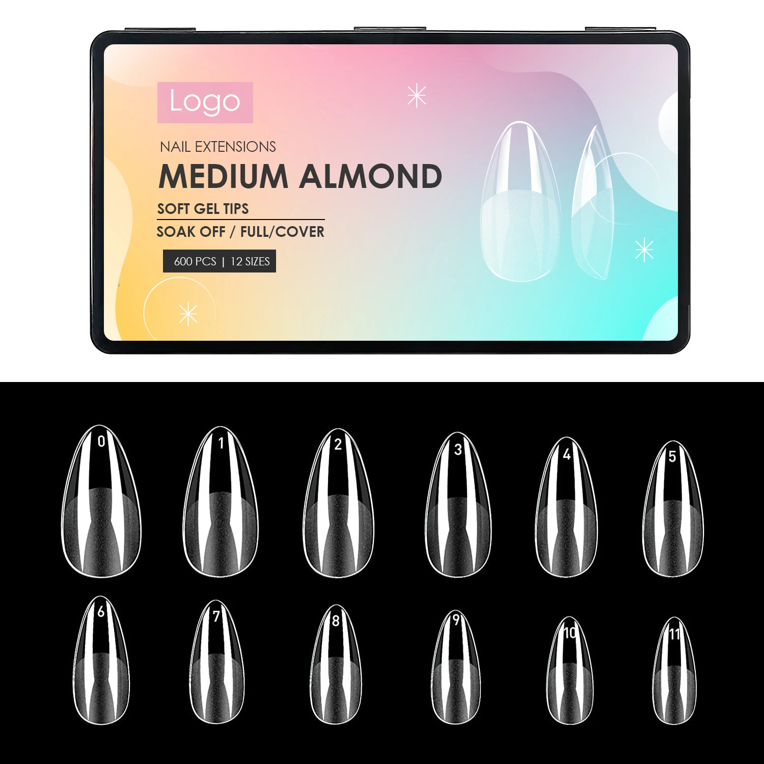 Custom 600 Pcs Top Quality Nontoxic No Trace Natural Flexible Acrylic