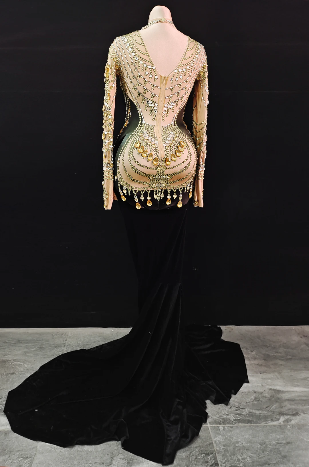 slim fit dress slacks Zapakasa Women Sparkly Gold Metallic Pleated Long Formal Dress V-Neck  A-Line Ankle Length Holiday Party Dress