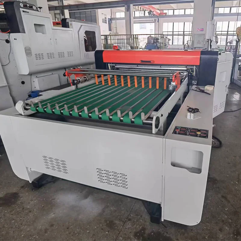 HQJ Automatic Silicon Paper Roll to Sheet Cross Cutting Machine for Paper Reels Material Sheeter Processing