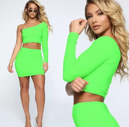 Short Sets Crop Top Skirt 
