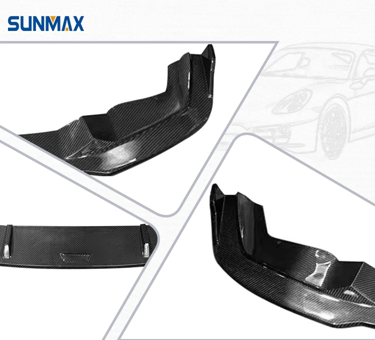 Sunmax Auto Sunmax Car Modification Dry Carbon Fiber Front Bumper Lip Splitter ...