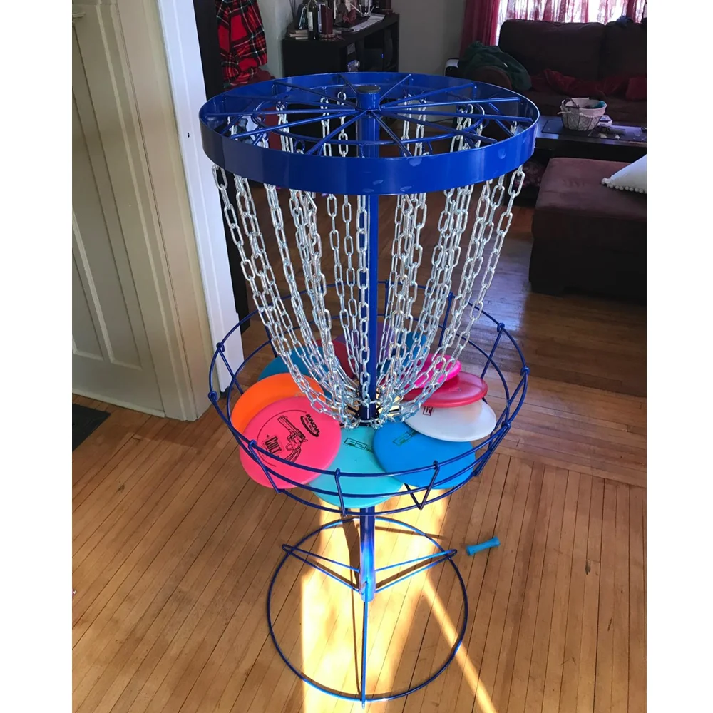 Custom Game Toy In Ground Target Portable Disc Golf Basket Professional With Bag And Backpack