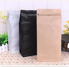 Top Quality ECO friendly food grade water proof laminated foil brown craft kraft paper coffee food packaging bag