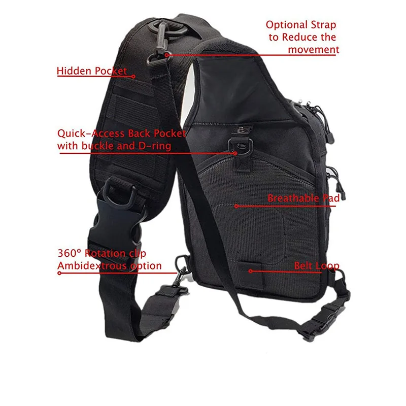 Wholesale Small Tactical Sling Backpack for Sports Outdoor Tactical Equipment Sling Bag Practical Tactical Shoulder Bag