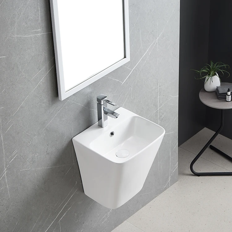 Jiahao New Art Modern Hand Wash Basin White Ceramic Wall Hung Small ...
