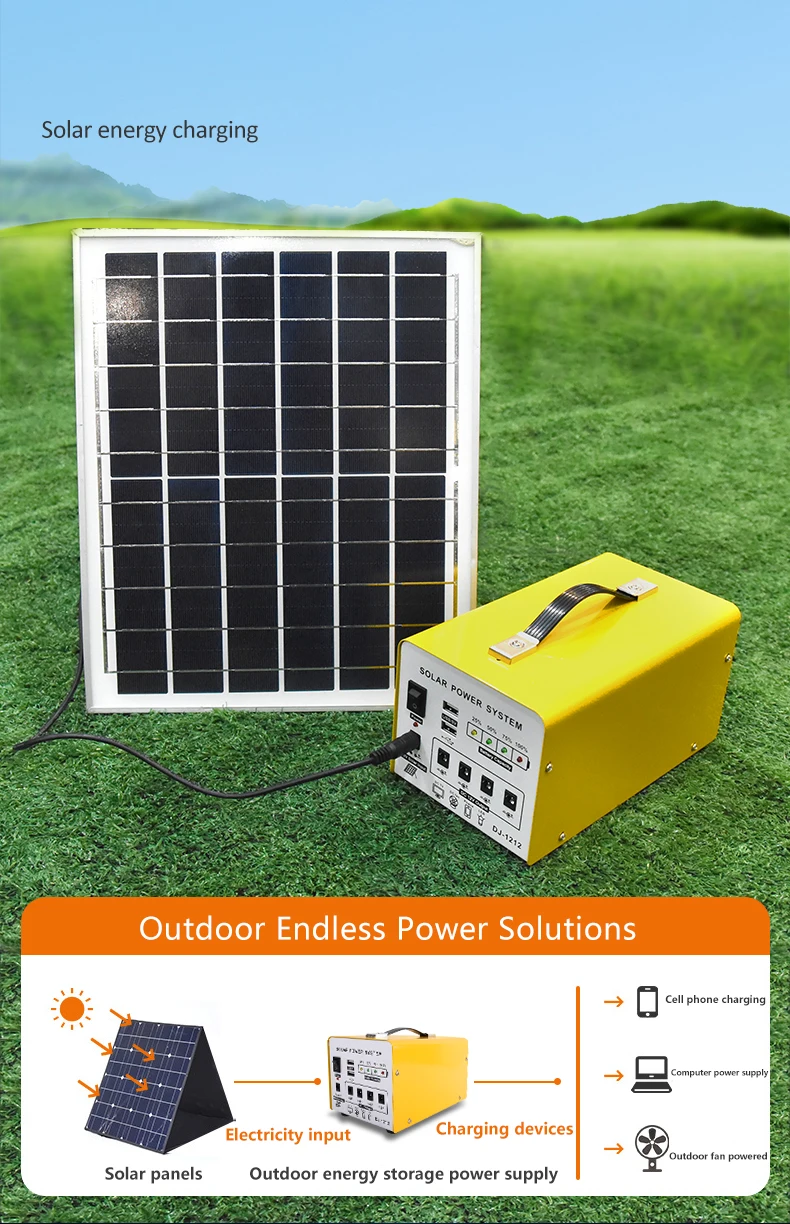 Solar Generator Portable Power Charging Station Lighting Portable Power