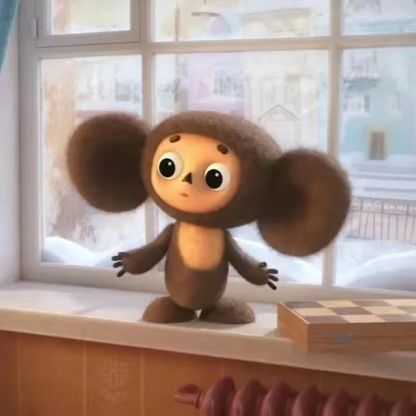 ルーンジョイ ロシア チェブラーシカ モンキー ぬいぐるみ 動物人形