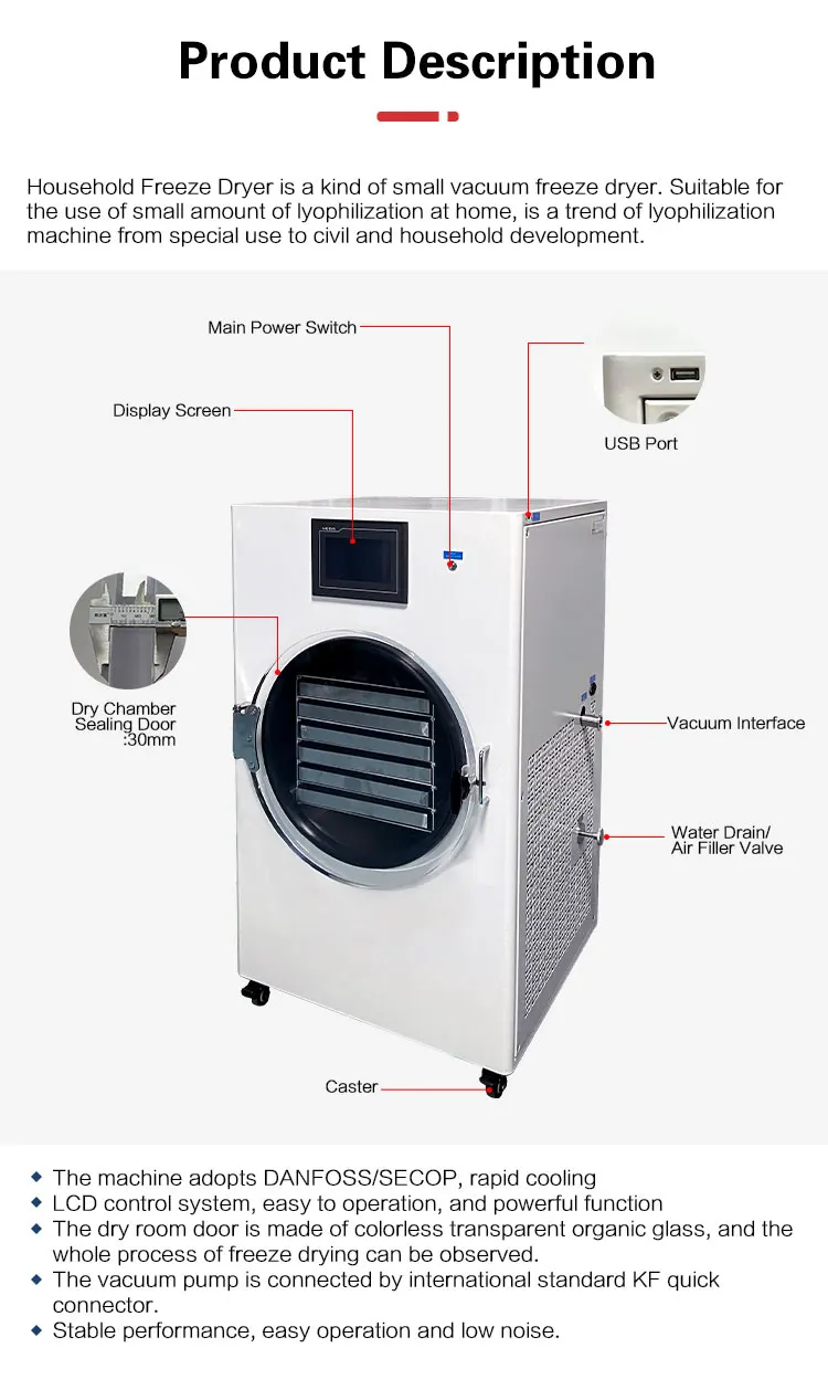 Commercial Vacuum Freeze Dryer For Fruit And Vegetable Production High