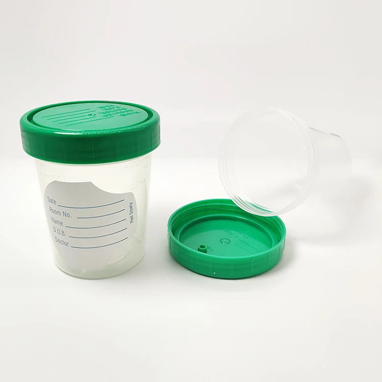 Urine Container Sterile Sample Specimen Cup With Label 15ml120ml