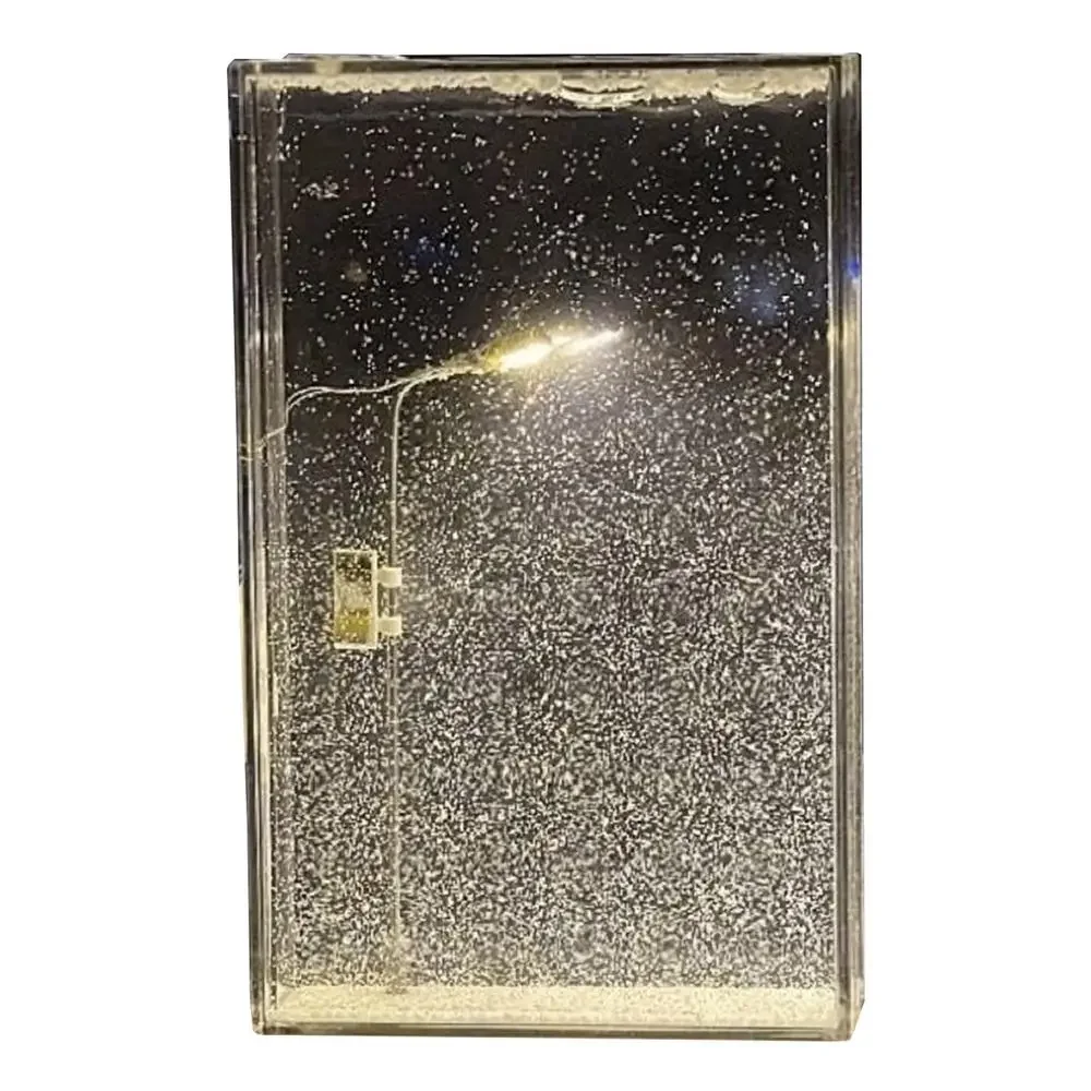 New Flowing Small Night Light Snow Scene Street Light Snowy Night Snow Simulation Handmade DIY Material Package Desktop Decor