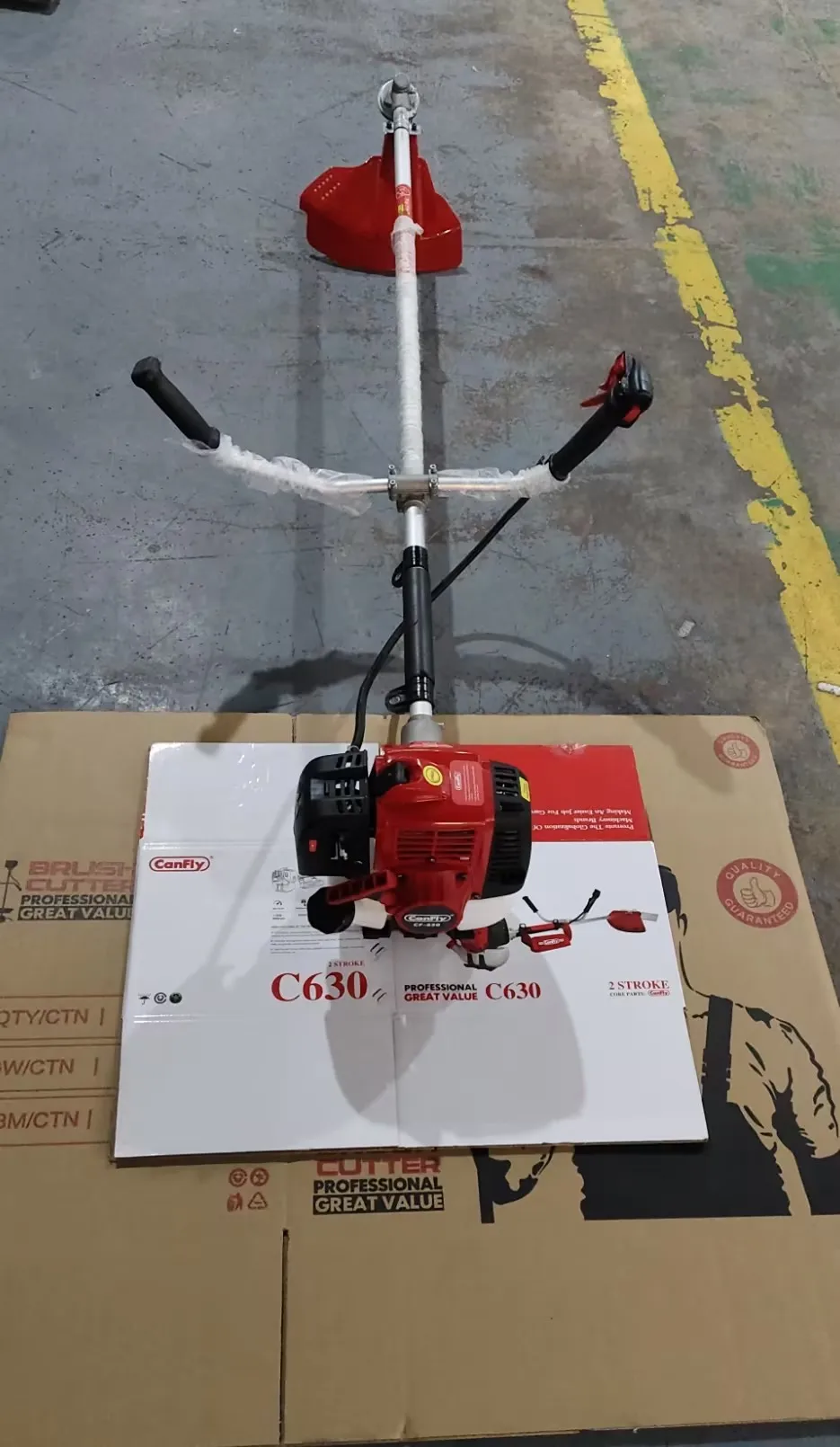 Canfly Brush Cutter Big Power 63cc 2 Stroke Grass Cutter Gasoline Petrol Brush Cutter Grass Trimmer Machine