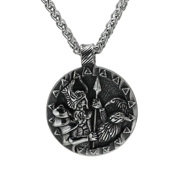 SUPAC Battle Bald Eagle Stars And Stripes Pattern Necklace, Spear