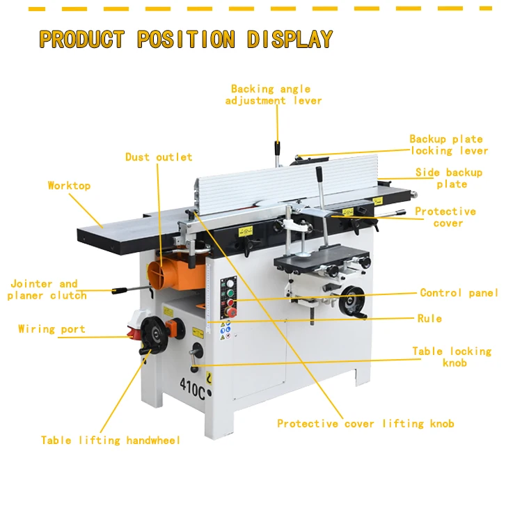 Industrial Multifunctional Thickness Planer Joint Planing Combination Woodworking Machine 310c