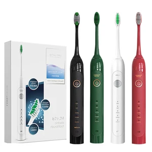 Smart Toothbrush High Frequency Vibration Electric Sonic Toothbrush with Double Brush Heads Children