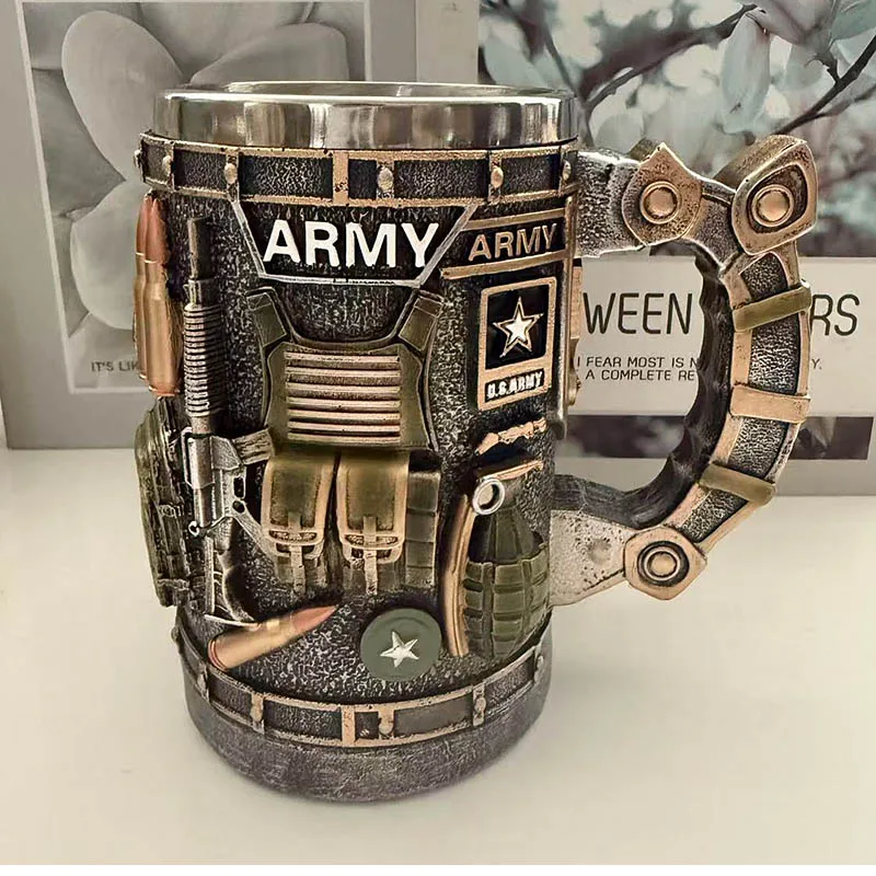 Creative Plane Design 12 Ounces Stainless Steel Coffee Mug Water Cup for  Office or Party for Army Navy Marine Air Force Use