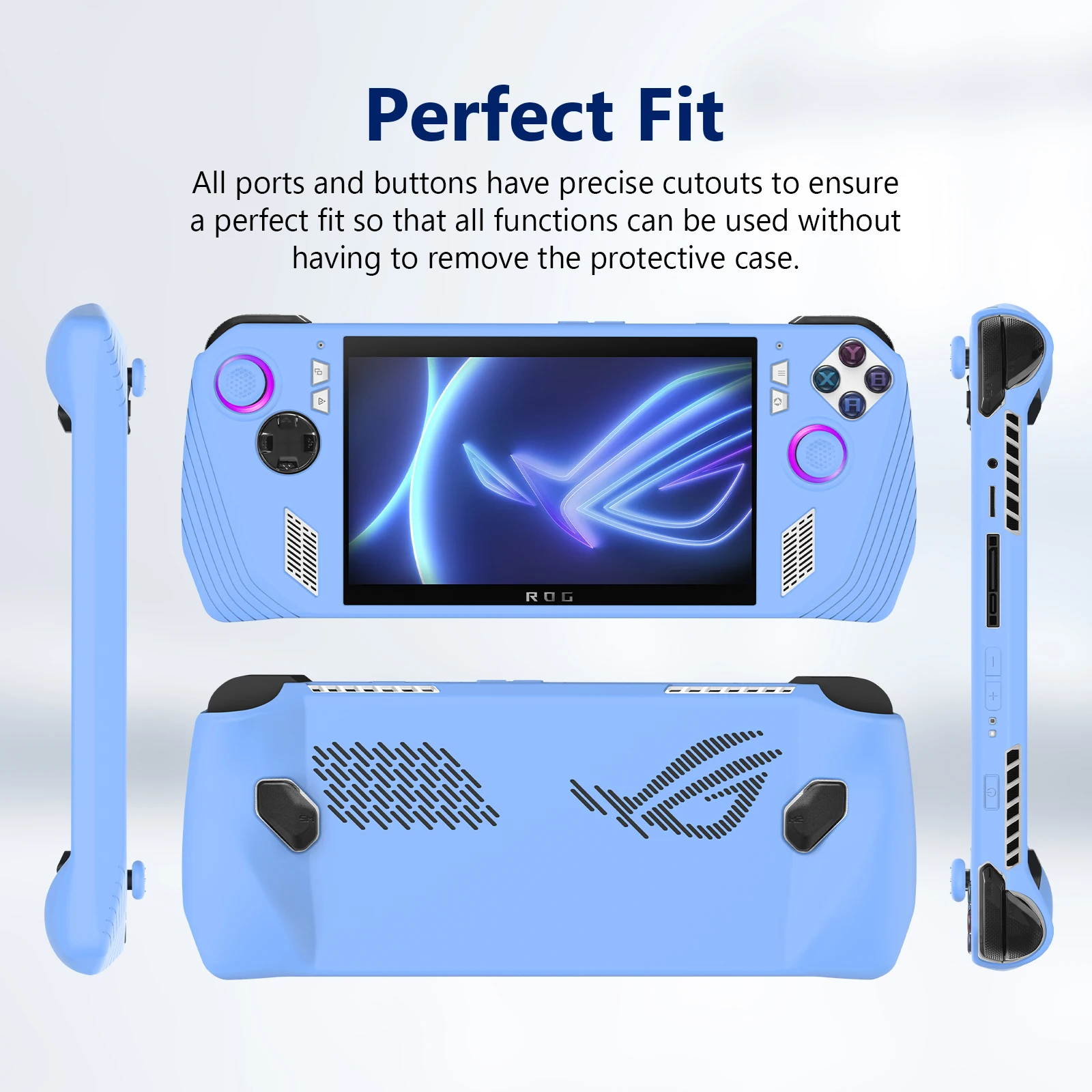 Soft Cover Silicone Protective Case With Rocker Caps for Asus ROG Ally Gaming Handheld Accessories