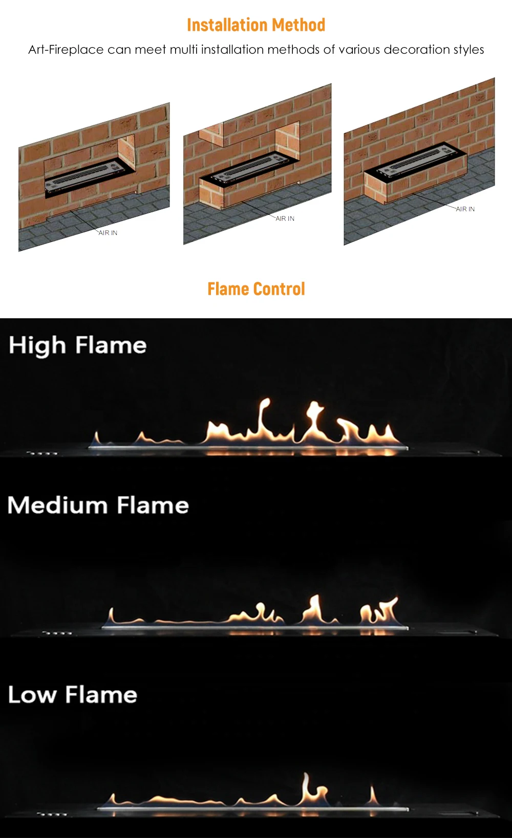 Electric Fireplace, Wall, 100-240v, 750 - detail 24