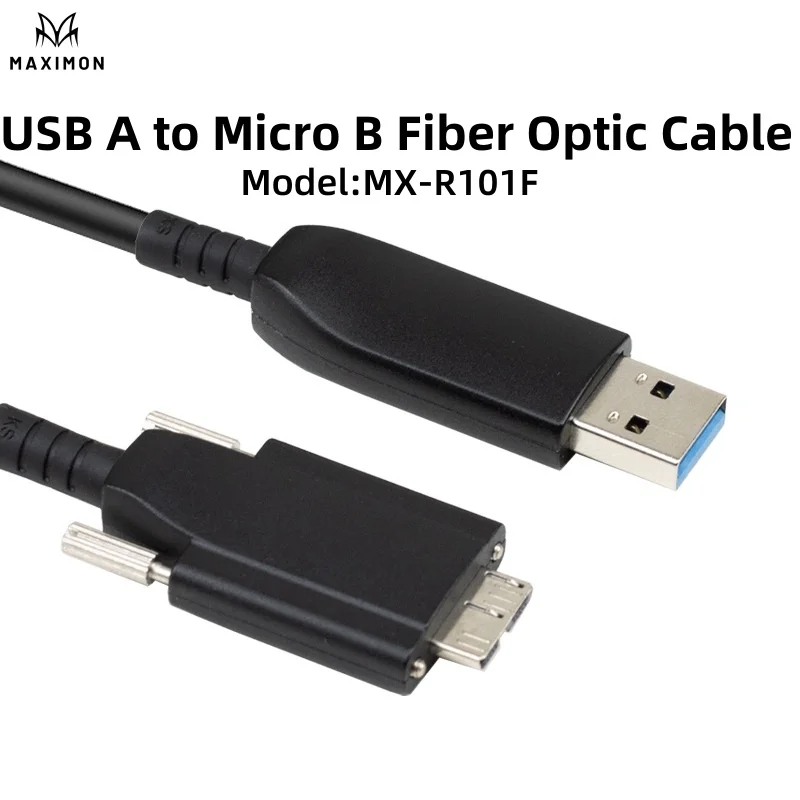 USB 3.0 Type-A to Micro B Hybrid Active Optical Fiber Industrial Camera with Double Screw-Fiber Optic Equipment