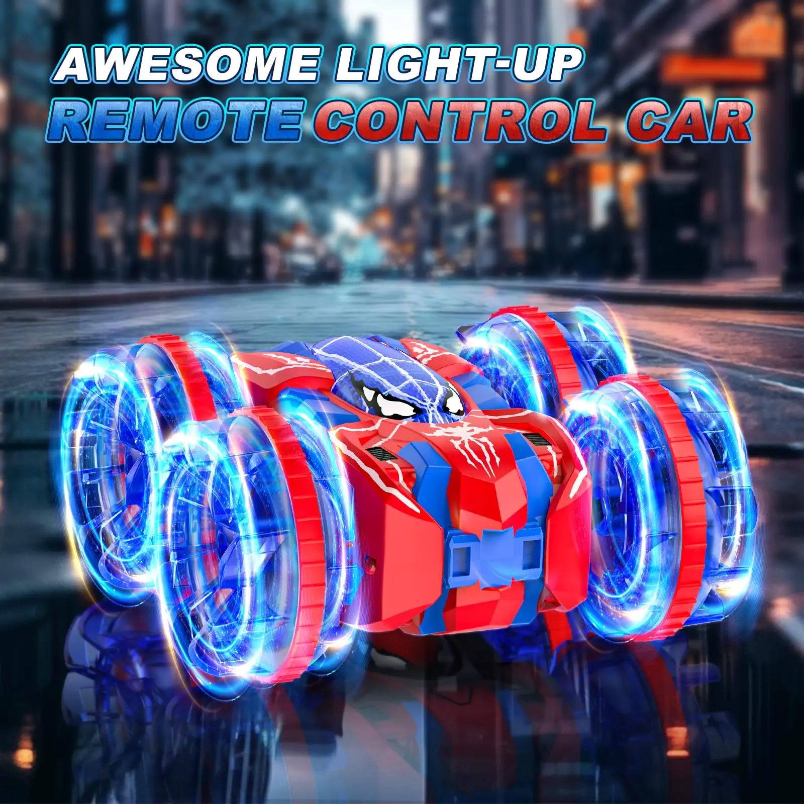 2025 Trending 4WD Light Mini RC Stunt Racing Drift Cars Kids Small Waterproof Amphibious Spider Remote Control Car for Children