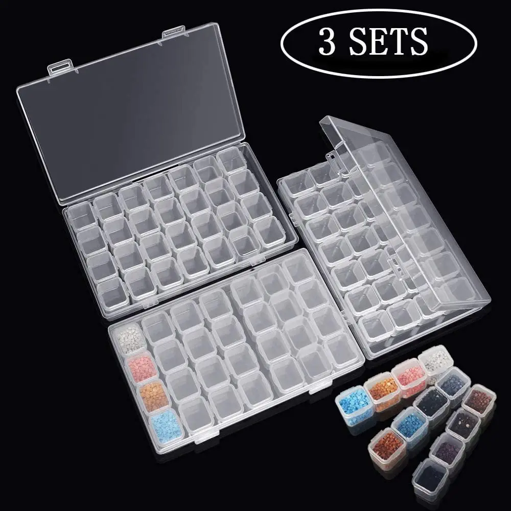 5d Diamond Painting Drill Storage Container 28 Slots 3pcs/set Diamond  Painting Case Factory Diamond Painting Storage Box - Buy Custom Diamond  Painting
