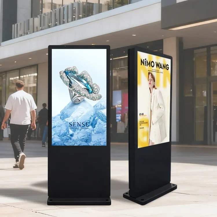 Outdoor advertising kiosk for commercial advertising