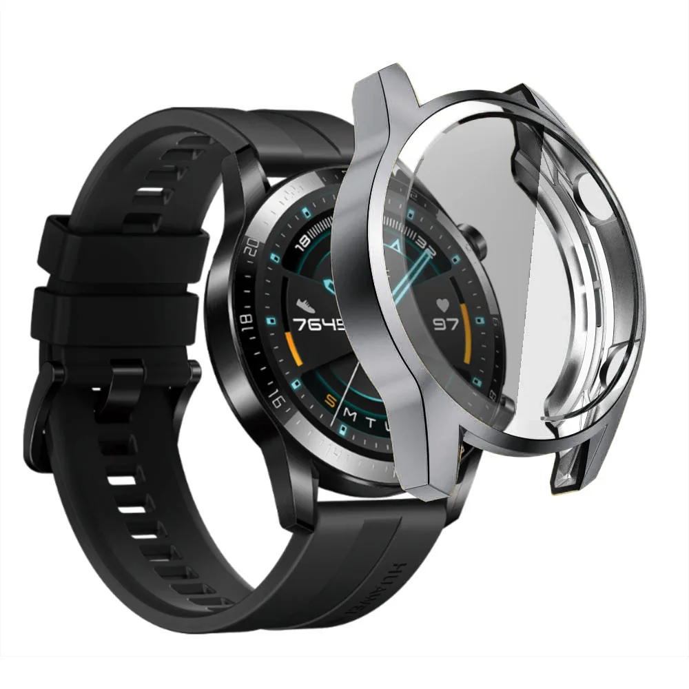 Yapears-funda Para Huawei Watch Gt 2,Funda De Correa,Suave,Chapada En Tpu, Funda Protectora Envolvente,Carcasa De Reloj Gris - Buy Para El Huawei  Watch Gt2 46mm Shell Para El Huawei Watch Gt2 46mm Marco Para