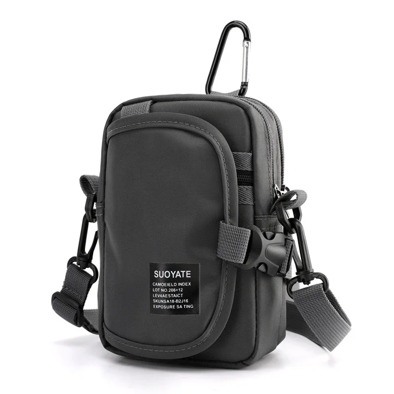Sac à Bandoulière Homme En Toile Canvas Premium - Sac Messager Unisexe Épaule Crossbody Pour Travail, Voyage Et Sport (Gris)