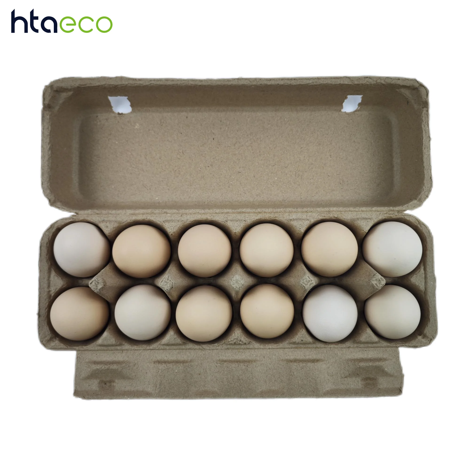 Eco-friendly Disposable Biodegradable Recycling Pulp Packaging 6/8/12 Pack Egg Carton  Salted Tray Holder Molded Pulp Box
