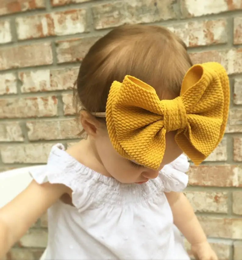 Baby Big Bow Headband Infant Newborn Toddler Bow Hair Accessories For Kids Girl 