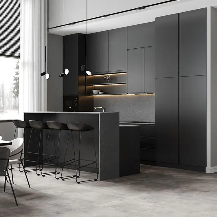 Fast Delivery American Custom Modular Modern Design Home Kitchen Furniture Kitchen Cabinet