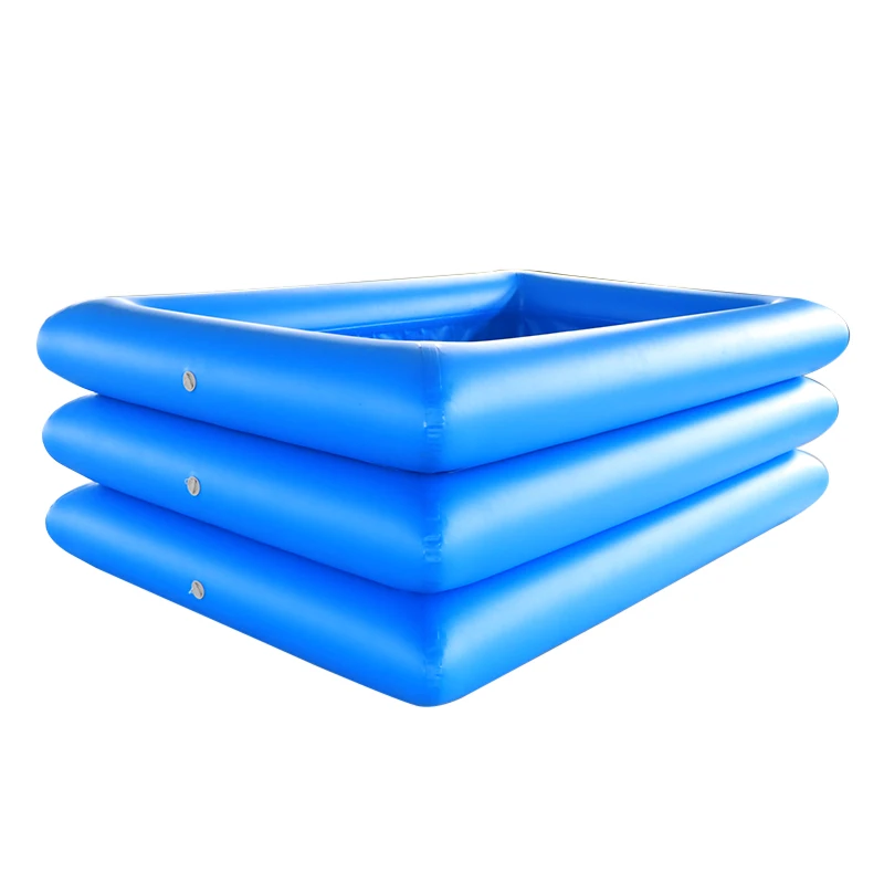 New Design Customized Size Rectangular Shape Wireless PVC Inflatable Swimming Pool from Qingdao China