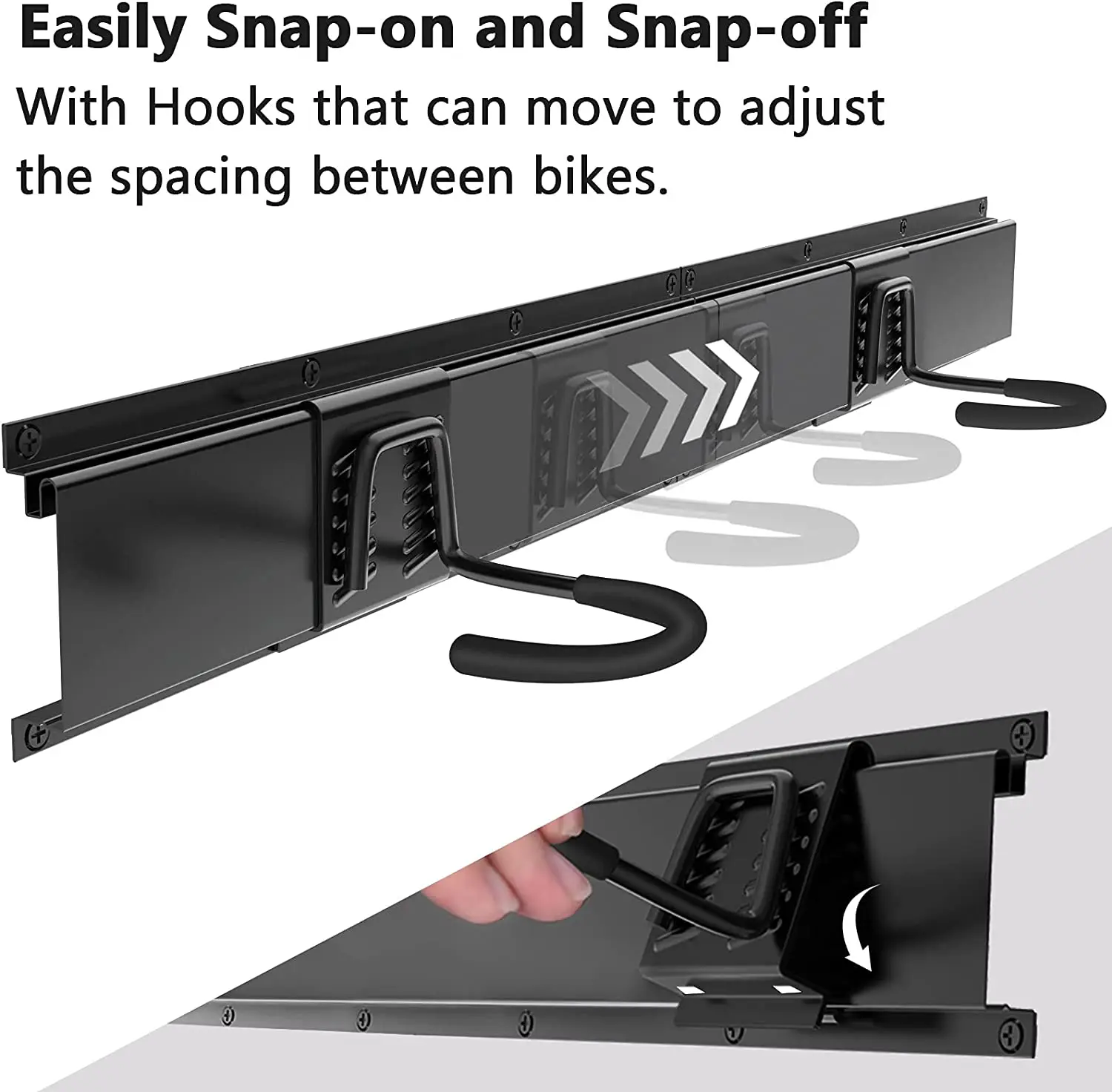 Rubber Coating Brackets For Hanging Wall Bike Bicycle Rack Holder