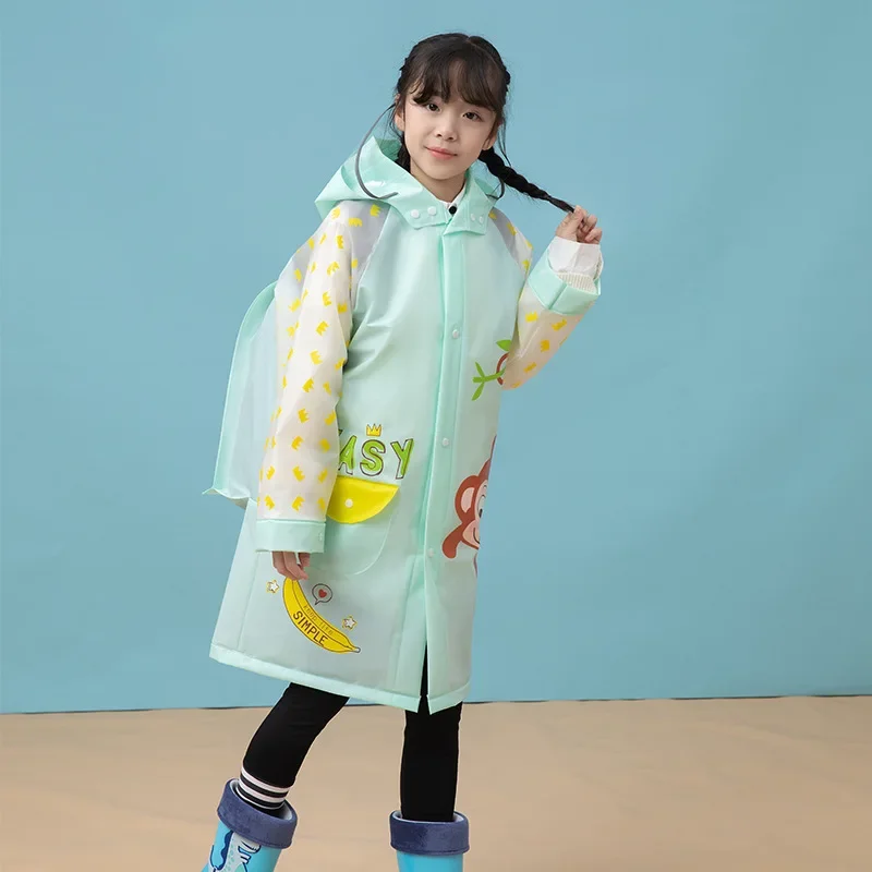 Fancy EVA Waterproof Rain Jacket for Kids Perfect for School