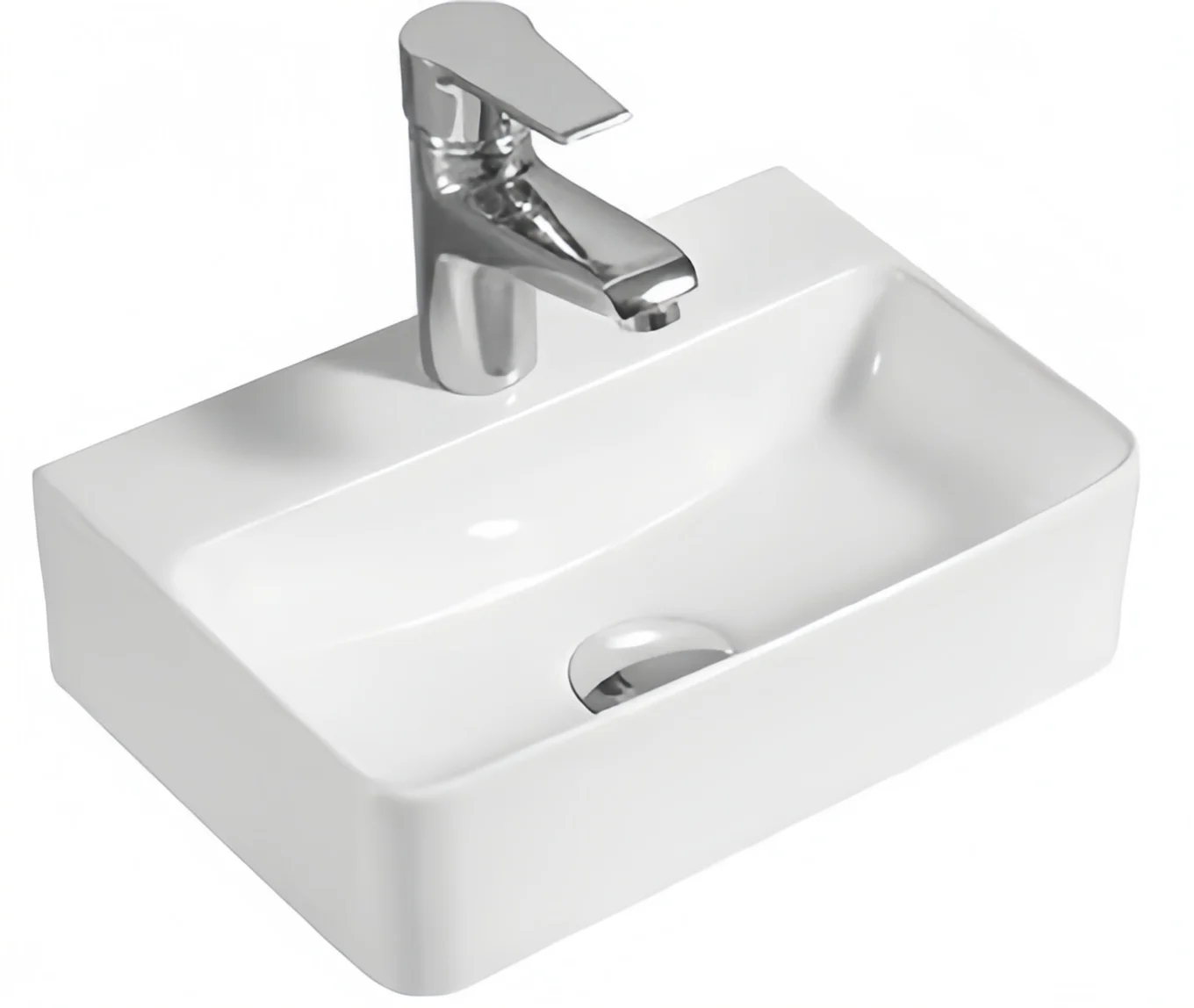 Small Size Rectangular Ceramic Wall Hung Basin Sanitary Ware Bathroom ...