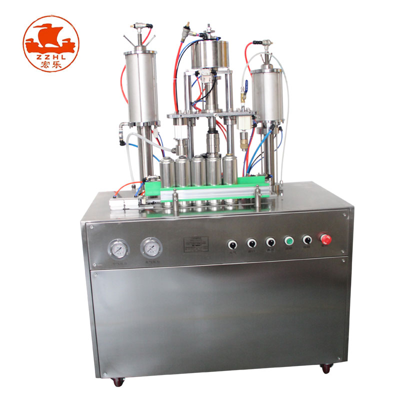 Semi Automatic Chemical Aerosol Paint Spray Can Filling Machine