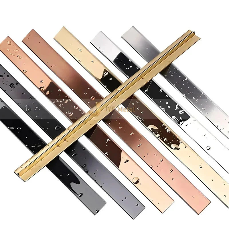 J401 Factory Price Tile Accessories Tile Edging Profiles for Floor and Wall Edges Decoration 304 Stainless Steel Tile Trim