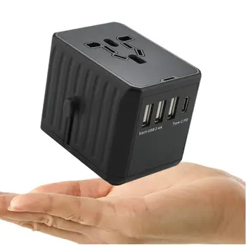 multi-nation travel adapter with usb charger
