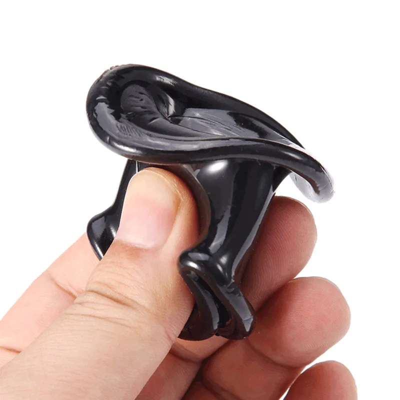 Free Custom Box - Silicone Penis Ring Sleeve Scrotum Stretcher Delay Ejaculation Rings Male Chastity Device Adult Products Toy