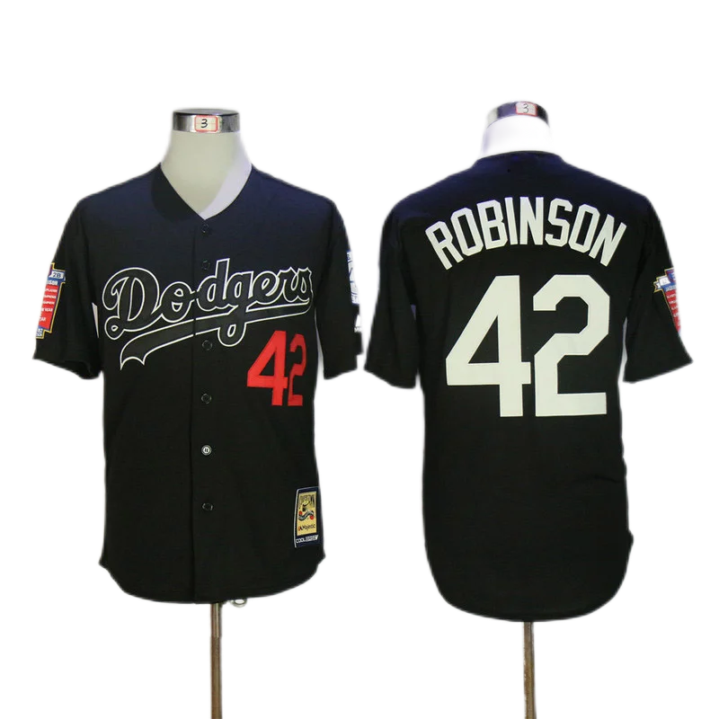 Wholesale White Throwback Jackie Robinson Jersey Men's #42 Los Angeles  Dodgers baseball jersey S-5XL From m.