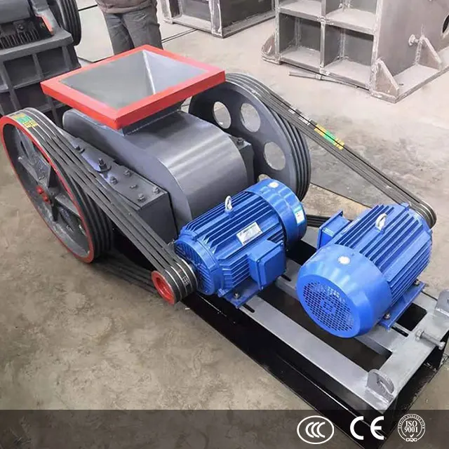Mini Double Roller Crusher 5-10t/h with AC Motor Bearing & Gearbox for Ore Mining/Construction