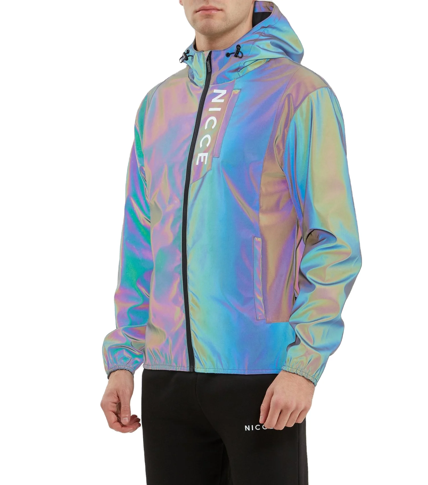 Glow in the Dark Green Color Luminous Reflective Fabric Nylon Material Reflective Iridescent Fabric Soft for Stylish Clothes
