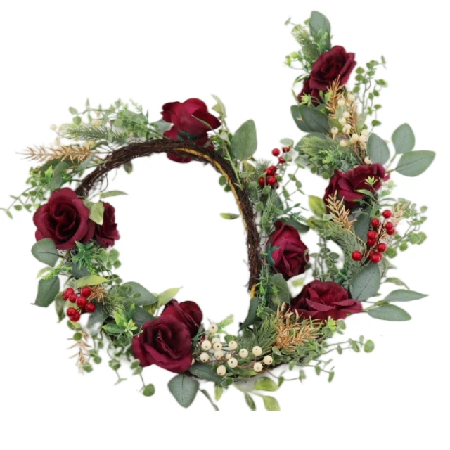 Wholesale Supplies Cheap Simulation Flower Rose Garland Artificial Rose