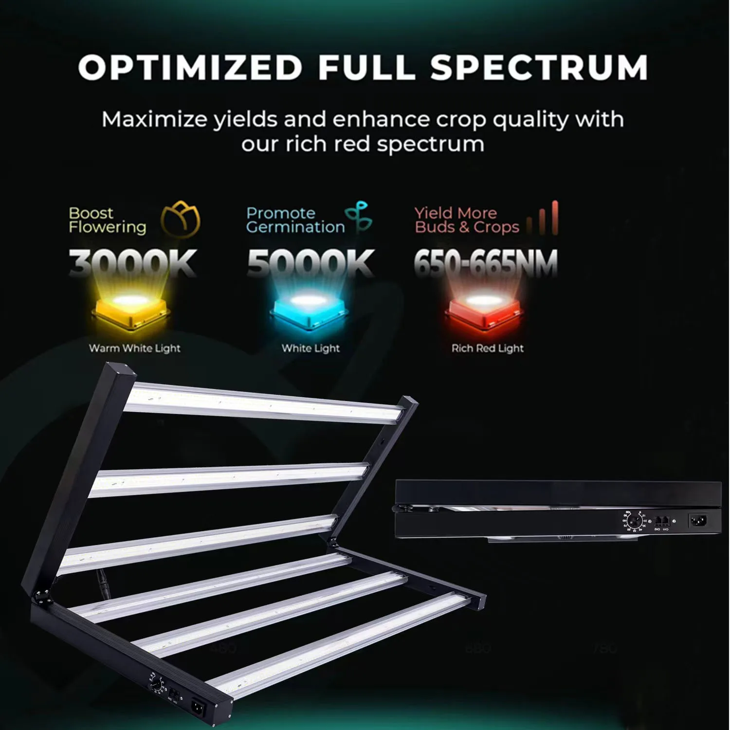 Jk Brand Eco Vertical Farm Greenhouse Vegetable Used 6 Bar Full Spectrum Indoor Plant LED Grow Light 720w With Uv and Ir details