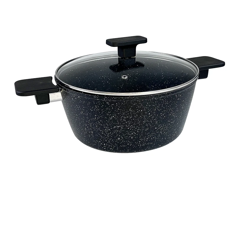 Equip Marble Casserole Pot With Lid Black